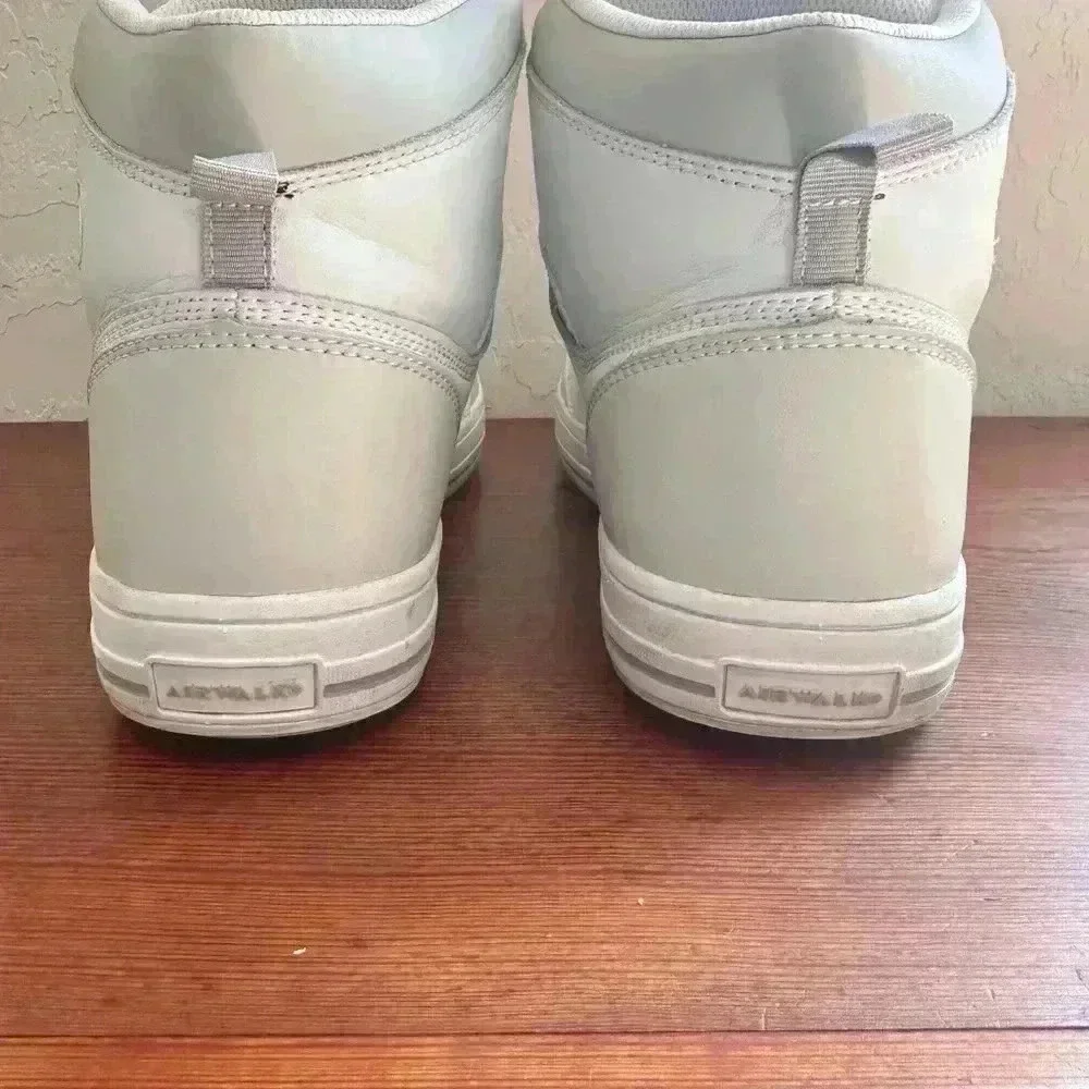 Airwalk Safety Mens Arena Mid Composite Toe Work Shoe White Grey Aw6452 Size 13